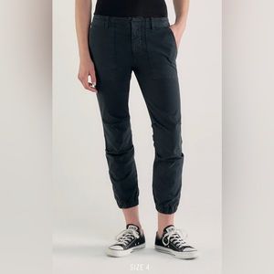 Sold Nili Lotan Cropped French Military Pant In Washed Navy